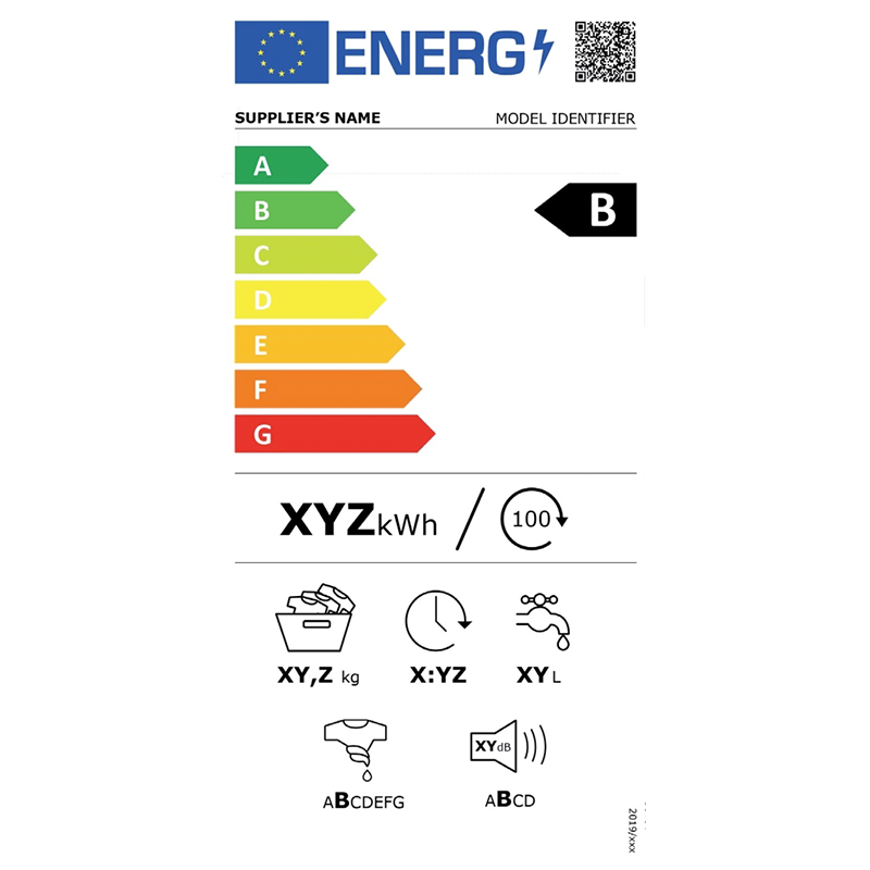 Appliance energy ratings washing machine