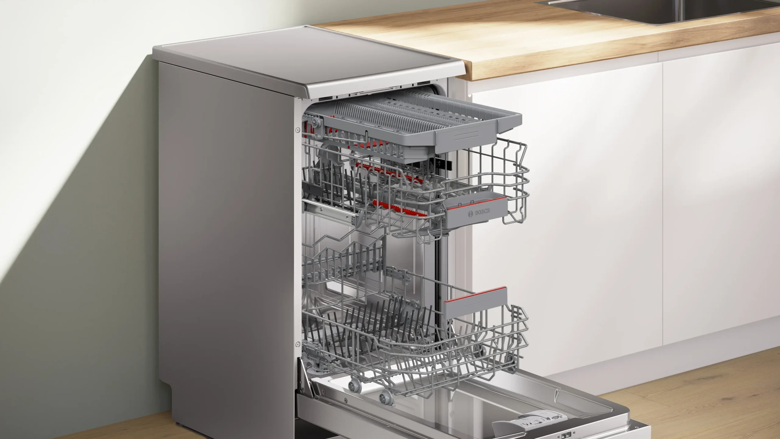 Bosch - SPS2IKW01G - Series 4 Brushed Steel Slimline Dishwasher - Image 4